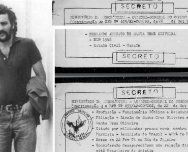 Fernando Augusto de Santa Cruz Oliveira, desaparecido em 1974, durante a ditadura militar e documento que informa data de sua prisão Foto: Arquivo e Reprodução/Arquivo Nacional